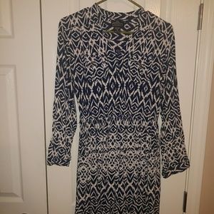 Navy blue and white Angie dress.